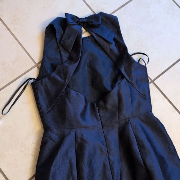 NWT Alfred Sung Maxi Gown Dress Jewel Neck Open Back Bow Size 12 - Picture 4 of 16